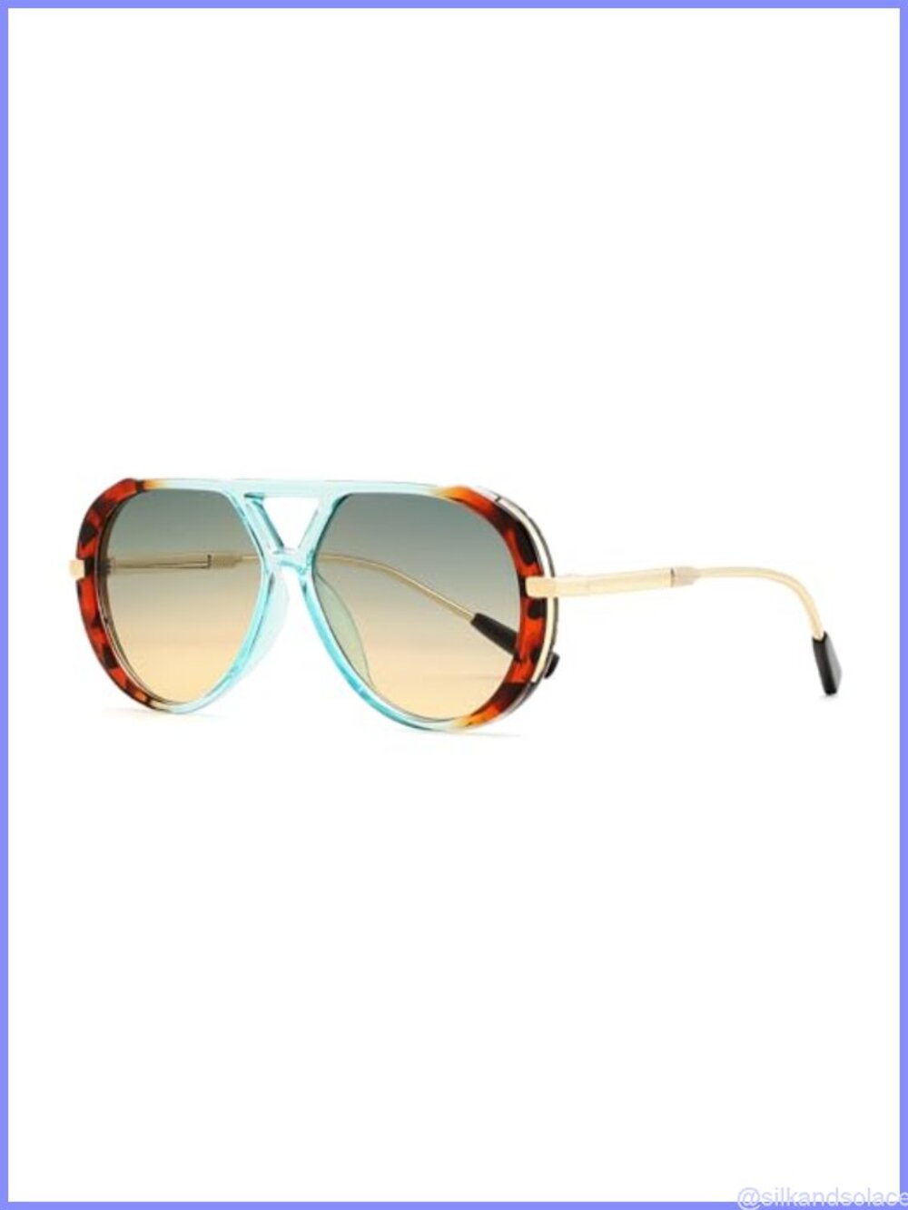 Retro Gold Metal Aviator Sunglasses UV400 Full Frame Unisex
